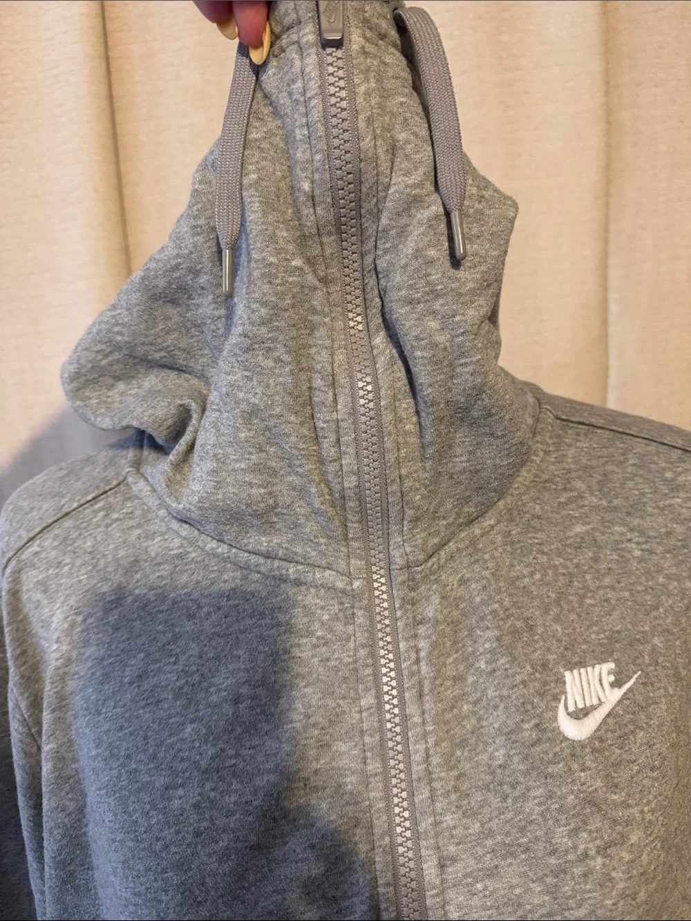 Nike Gray Lightweight Full-Zip Hoodie Jacket